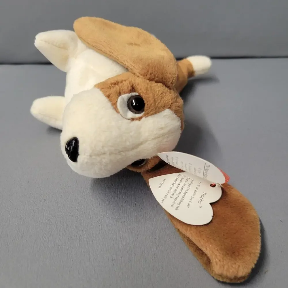 Vintage Ty‎ Beanie Baby Tracker Basset Hound Dog 1997 Plush Toy Tags 90s Gift